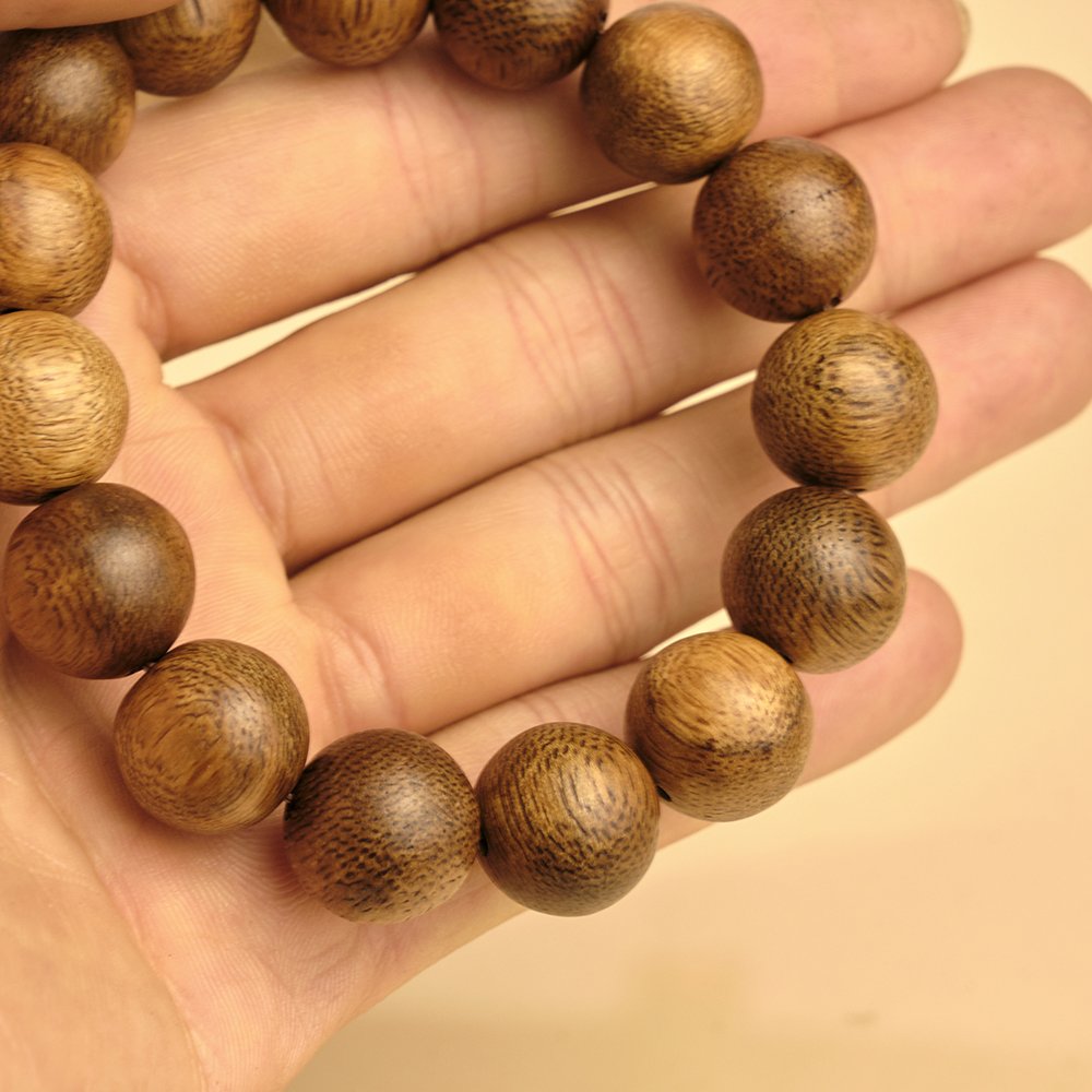 Vòng tay trầm hương -Trầm tốc vườn 14li - Hưng Phúc An