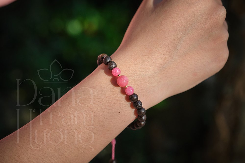 Vòng trầm hương nấu dầu  - 6li Phúc Mộc Hương Viên 