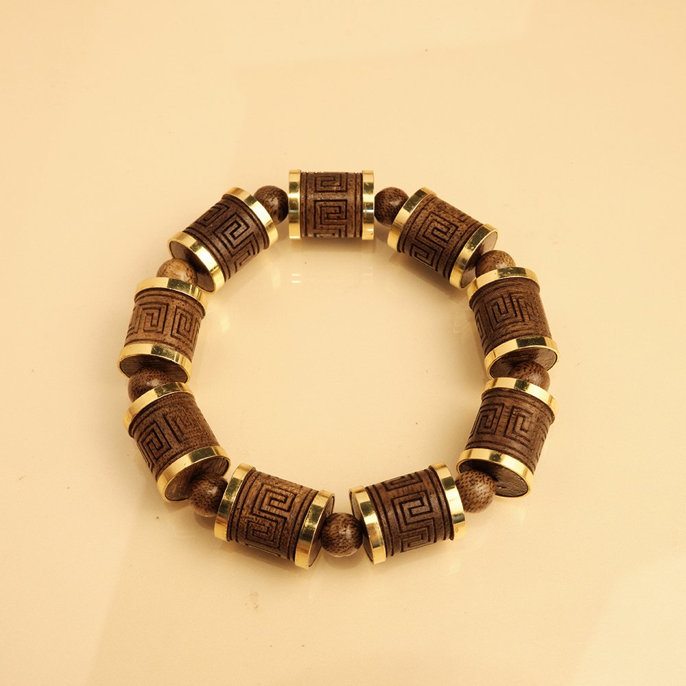 Vòng tay DANA Trầm Hương - trầm tốc vườn, khúc 12li Hồi Văn Trường Cát